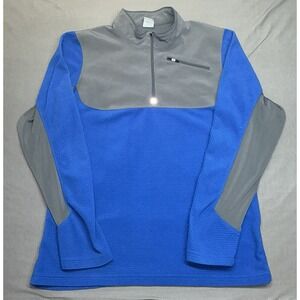 Nike Sphere Thermal Pullover Jacket Blue Grey Mens XL Performance Running Swoosh